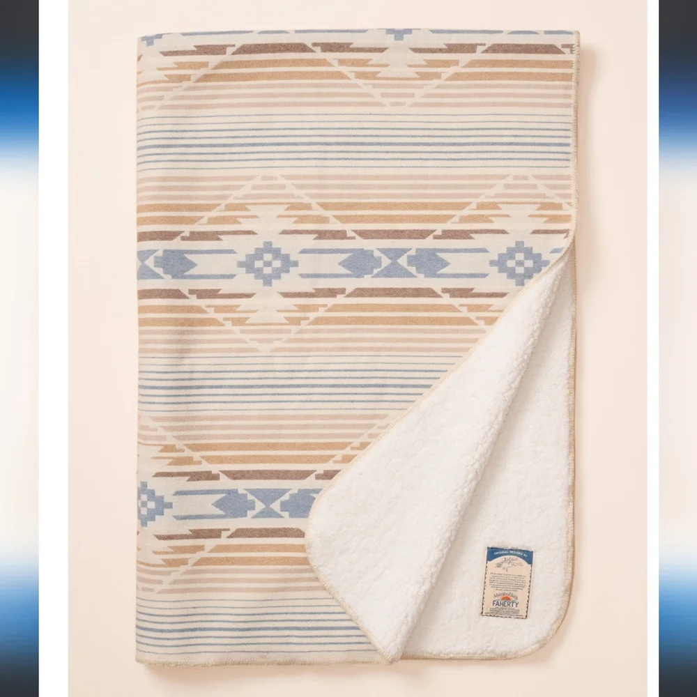 Faherty Sherpa Throw Blanket